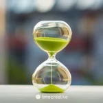Hourglass with lime green sand