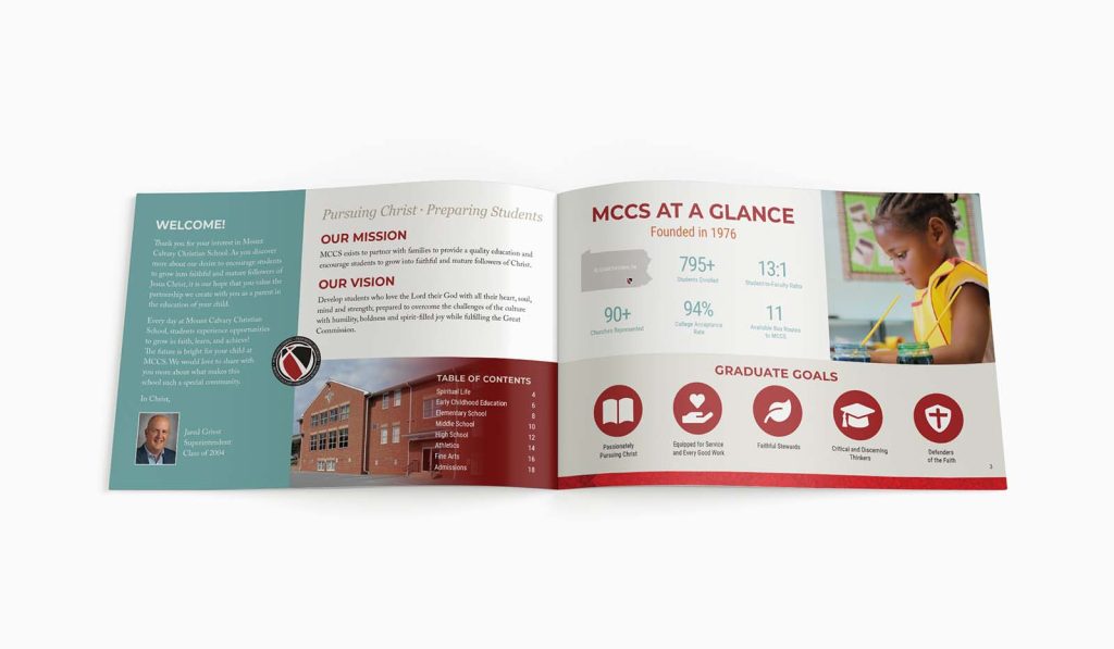 Mount Calvary Christian School Admissions Brochure